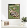 imageKate and Laurel Framed Canvas Wall Art Print Tennis Martini by Honey Island Studio 18 x 24 Sylvie Beaded Dark Gold Frame Modern Contemporary Sport Art for Wall Decor