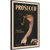 imageKate and Laurel Framed Canvas Wall Art Print WG Deco Prosecco Ostrich by The Whiskey Ginger 16 x 23 Sylvie Beaded Black Frame Whimsical Animal Art for Wall DecorSylvie Beaded Black