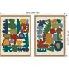 imageKate and Laurel Garden Song 2 Piece Framed Canvas Wall Art Set by Kelly Knaga Sylvie Natural Modern Contemporary Abstract Art for Wall Decor