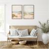 imageKate and Laurel Gold Tranquil Landscape 2 Piece Framed Canvas Wall Art Set by Amy Lighthall Sylvie Beaded Dark Gold Coastal Beach Art for Wall Decor