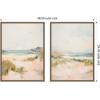 imageKate and Laurel Gold Tranquil Landscape 2 Piece Framed Canvas Wall Art Set by Amy Lighthall Sylvie Beaded Dark Gold Coastal Beach Art for Wall Decor