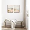 imageKate and Laurel Gold Tranquil Landscape 2 Piece Framed Canvas Wall Art Set by Amy Lighthall Sylvie Beaded Dark Gold Coastal Beach Art for Wall Decor