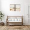 imageKate and Laurel Gold Tranquil Landscape 2 Piece Framed Canvas Wall Art Set by Amy Lighthall Sylvie Beaded Dark Gold Coastal Beach Art for Wall Decor