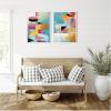 imageKate and Laurel NC Objet 1 ampamp 2 2 Piece Framed Canvas Wall Art Set by Nikki Chu Sylvie White Modern Contemporary Abstract Art for Wall Decor