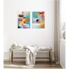imageKate and Laurel NC Objet 1 ampamp 2 2 Piece Framed Canvas Wall Art Set by Nikki Chu Sylvie White Modern Contemporary Abstract Art for Wall Decor
