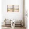imageKate and Laurel Natural Tranquil Landscape 2 Piece Framed Canvas Wall Art Set by Amy Lighthall Sylvie Natural Coastal Beach Art for Wall Decor