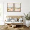 imageKate and Laurel Natural Tranquil Landscape 2 Piece Framed Canvas Wall Art Set by Amy Lighthall Sylvie Natural Coastal Beach Art for Wall Decor