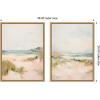 imageKate and Laurel Natural Tranquil Landscape 2 Piece Framed Canvas Wall Art Set by Amy Lighthall Sylvie Natural Coastal Beach Art for Wall Decor