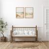 imageKate and Laurel Natural Tranquil Landscape 2 Piece Framed Canvas Wall Art Set by Amy Lighthall Sylvie Natural Coastal Beach Art for Wall Decor