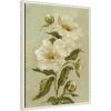 imageKate and Laurel Framed Canvas Wall Art Print AQ Floral No 9 by Annie Quigley 18 x 24 Sylvie Beaded White Frame Vintage Flower Art for Wall DecorSylvie Beaded White