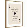 imageKate and Laurel Framed Canvas Wall Art Print Ace of Heart Cards Positive Quote expansion by The Creative Bunch Studio 18 x 24 Sylvie Beaded Black Frame Modern Contemporary Typography Art for WallSylvie Natural