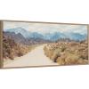 imageKate and Laurel Framed Canvas Wall Art Print Alabama Hills California by Laura Evans 40 x 18 Sylvie Beaded Rustic Natural Frame Rustic Farmhouse Landscape Art for Wall Decor
