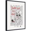 imageKate and Laurel Framed Canvas Wall Art Print Better Late Than Ugly Newspapers by Honey Island Studio 18 x 24 Sylvie Beaded Black Frame Vintage Entertainment Art for Wall Decor