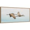 imageKate and Laurel Framed Canvas Wall Art Print Cranes Flying Panel by Emiko and Mark Franzen F2 Images 40 x 18 Sylvie Beaded Rustic Natural Frame Modern Contemporary Animal Art for Wall Decor