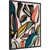 imageKate and Laurel Framed Canvas Wall Art Print Fanciful Ficus Expansion by Alicia Bock 18 x 24 Sylvie Black Frame Modern Contemporary Abstract Art for Wall DecorSylvie Black
