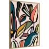 imageKate and Laurel Framed Canvas Wall Art Print Fanciful Ficus Expansion by Alicia Bock 18 x 24 Sylvie Black Frame Modern Contemporary Abstract Art for Wall DecorSylvie Natural