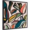 imageKate and Laurel Framed Canvas Wall Art Print Fanciful Ficus SQ Expansion by Alicia Bock 22 x 22 Sylvie Black Frame Modern Contemporary Abstract Art for Wall DecorSylvie Black