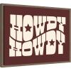 imageKate and Laurel Framed Canvas Wall Art Print Howdy Burgundy 28x38in by Honey Island Studio 24 x 18 Sylvie Walnut Frame Vintage Typography Art for Wall Decor