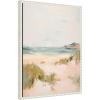 imageKate and Laurel Framed Canvas Wall Art Print Tranquil Landscape V expansion by Amy Lighthall 18 x 24 Sylvie Beaded White Frame Coastal Beach Art for Wall DecorSylvie Beaded White
