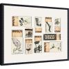imageKate and Laurel Framed Canvas Wall Art Print Vintage Matchboxes Neutral Black and Beige by Honey Island Studio 24 x 18 Sylvie Beaded Black Frame Vintage Entertainment Art for Wall DecorSylvie Beaded Black