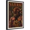 imageKate and Laurel Framed Canvas Wall Art Print WG Sazerac Bison Buffalo by The Whiskey Ginger 16 x 23 Sylvie Beaded Black Frame Vintage Animal Art for Wall DecorSylvie Beaded Black