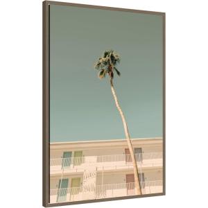 imageKate and Laurel Framed Canvas Wall Art Print PS I Love You by Alicia Bock 23 x 33 Sylvie Dark Gold Frame Modern Contemporary Architecture Art for Wall Decor