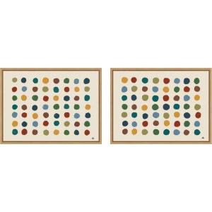 imageKate and Laurel Meditation No 3 2 Piece Framed Canvas Wall Art Set by Kelly Knaga Sylvie Natural Modern Contemporary Abstract Art for Wall Decor