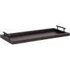 imageKate and Laurel Halsey Decorative Metal Narrow Rectangle Tray with Useful Handles 24 x 10 Bronze Geometric Vintage Serving Tray with Handles for Entryway or Living Room DecorBronze