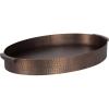 imageKate and Laurel Samana Modern Oval Metal Tray 16 x 10 Bronze Polished Decorative Serving Tray with Hammered Surface for Use as Ottoman Tray or Entryway DecorBronze