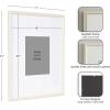 image:imageKate and Laurel Adlynn Coastal Rectangle Beaded Picture Frame Set of 3 16 x 20 matted to 8 x 10 White Modern ThreePiece Photo Frame Set for Gallery Wall Decor in Living Room Wall Display