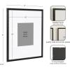 image:imageKate and Laurel Adlynn Rectangle Beaded Picture Frame Set of 3 16 x 20 matted to 8 x 10 Black Modern ThreePiece Frame Set for Gallery Wall Frame Set in Living Room Wall Decor