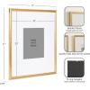 image:imageKate and Laurel Adlynn Rectangle Beaded Picture Frame Set of 3 16 x 20 matted to 8 x 10 Gold Vintage ThreePiece Frame Set for Gallery Wall Frame Set in Living Room Wall Decor