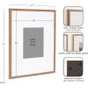 image:imageKate and Laurel Gallery Rectangle Picture Frame Set of 3 16 x 20 matted to 8 x 10 Brown Modern ThreePiece Photo Frame Set for Gallery Wall Decor in Living Room Wall Display