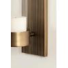 image:imageKate and Laurel Rooks Modern Ribbed Metal Wall Sconce 5 x 6 x 12 Antique Brass Rectangular Wall Candle Holder with Removable Glass Cylinder for Flameless Candle Display in Bedroom or Bathroom