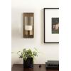 image:imageKate and Laurel Rooks Modern Ribbed Metal Wall Sconce 5 x 6 x 12 Antique Brass Rectangular Wall Candle Holder with Removable Glass Cylinder for Flameless Candle Display in Bedroom or Bathroom