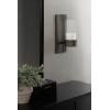 image:imageKate and Laurel Rooks Modern Ribbed Metal Wall Sconce 5 x 6 x 12 Gunmetal Rectangular Wall Candle Holder with Removable Glass Cylinder for Flameless Candle Display in Bedroom or Bathroom