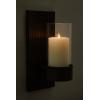 image:imageKate and Laurel Rooks Modern Ribbed Metal Wall Sconce 5 x 6 x 12 Gunmetal Rectangular Wall Candle Holder with Removable Glass Cylinder for Flameless Candle Display in Bedroom or Bathroom