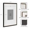 image:imageKate and Laurel Wilbanks Traditional Rectangle Picture Frame Set of 3 16 x 20 matted to 8 x 10 Black and Gold Vintage ThreePiece Frame Set for Gallery Wall Frame Set in Living Room Wall Decor
