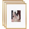 image:imageKate and Laurel Adlynn Rectangle Beaded Picture Frame Set of 3 16 x 20 matted to 8 x 10 Gold Vintage ThreePiece Frame Set for Gallery Wall Frame Set in Living Room Wall Decor