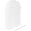 image:imageDesignOvation Arkland Modern Arched Bathroom Cabinet with Mirror 20 x 6 x 30 White Decorative Wooden Bathroom Mirror with Storage for Bath Medicine Cabinet or OverTheToilet Storage Option