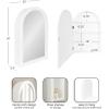 image:imageDesignOvation Arkland Modern Arched Bathroom Cabinet with Mirror 20 x 6 x 30 White Decorative Wooden Bathroom Mirror with Storage for Bath Medicine Cabinet or OverTheToilet Storage Option