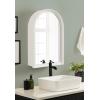 image:imageDesignOvation Herenshaw Modern Arched Bathroom Cabinet with Mirror 20 x 6 x 30 White Decorative Wooden Bathroom Mirror with Storage for Bath Medicine Cabinet or OverTheToilet Storage