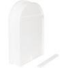 image:imageDesignOvation Herenshaw Modern Arched Bathroom Cabinet with Mirror 20 x 6 x 30 White Decorative Wooden Bathroom Mirror with Storage for Bath Medicine Cabinet or OverTheToilet Storage