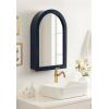 image:imageKate and Laurel Arcott Modern Arched Bathroom Cabinet with Mirror 20 x 6 x 30 Navy Blue Coastal Wooden Bathroom Mirror with Storage for Bath Medicine Cabinet or OverTheToilet Storage Option
