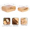 image:imageKate and Laurel Burlock Decorative Burlwood Stacking Storage Box Set of 2 10 x 8 and 8 x 6 Natural Wood Modern Glam TwoPiece Box Set with Handles for Use as Jewelry Boxes or Perfume Organizers