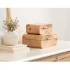 image:imageKate and Laurel Burlock Decorative Burlwood Stacking Storage Box Set of 2 10 x 8 and 8 x 6 Natural Wood Modern Glam TwoPiece Box Set with Handles for Use as Jewelry Boxes or Perfume Organizers