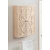 image:imageKate and Laurel Galliene Traditional Mango Wood TwoDoor Floating Bathroom Cabinet 22 x 7 x 28 Whitewash Over The Toilet Storage Cabinet for Use as Bathroom Storage or Entryway Decor and Display