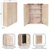 image:imageKate and Laurel Galliene Traditional Mango Wood TwoDoor Floating Bathroom Cabinet 22 x 7 x 28 Whitewash Over The Toilet Storage Cabinet for Use as Bathroom Storage or Entryway Decor and Display