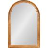 image:imageKate and Laurel Hatherleigh Modern Arched Bathroom Cabinet with Mirror 20 x 6 x 30 Rustic Brown Decorative Wooden Bathroom Mirror with Storage for Bath Medicine Cabinet or OverTheToilet Storage