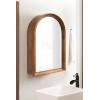 image:imageKate and Laurel Hatherleigh Modern Arched Bathroom Cabinet with Mirror 20 x 6 x 30 Rustic Brown Decorative Wooden Bathroom Mirror with Storage for Bath Medicine Cabinet or OverTheToilet Storage